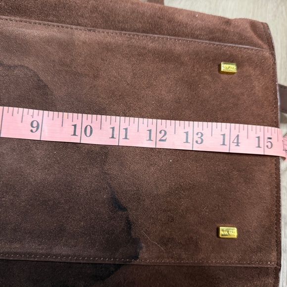 The Row Margaux 15 Suede Tote Bag Brown Made In Italy - Picture 16 of 16